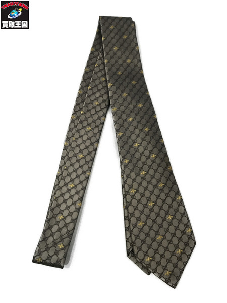 ラグ衣料その他 GUCCI ビー シルクタイ ベージュ 545078 4E002