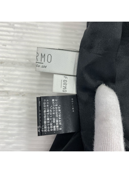 ロングスカート FORMO チェック 白/黒