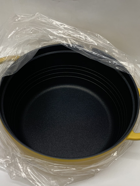 栗原はるみ うまみ鍋22cm マスタード HCXX1313-13F1 外箱開封 未使用品 両手鍋 無水鍋 キッチン用品 調理器具 調理道具