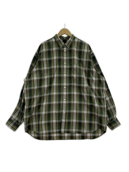 DAIWA PIER39 TECH REGULAR COLLAR SHIRT チェックシャツ XL 緑