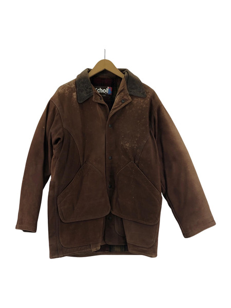 schott レザージャケット スエードレザーシャケット/BRN/38