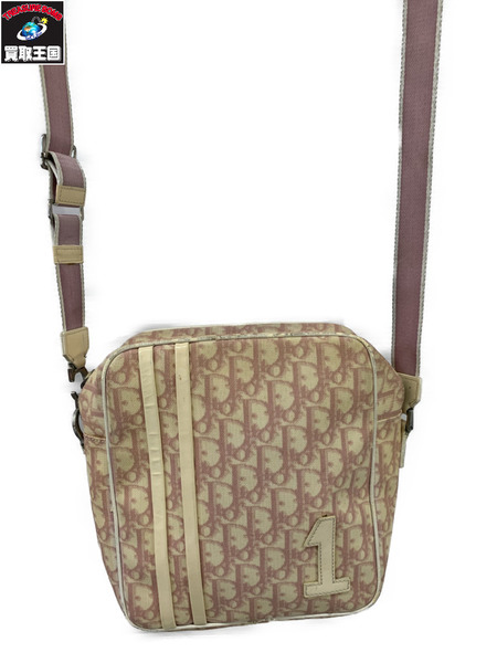 ショルダーバッグ Dior トロッターライン PVC ショルダーバッグ ピンク[値下]