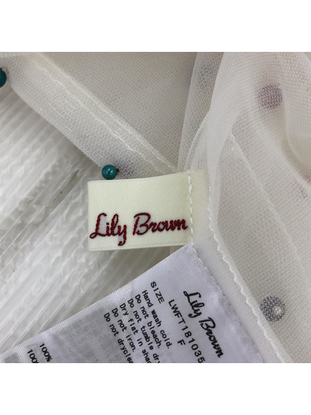 Lily Brown メタルパール付キチュールトップス[値下]