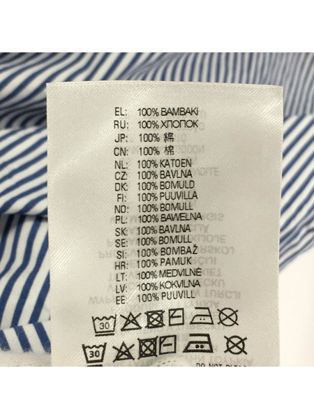 DIESEL 長袖シャツ ストライプ 刺繍ロゴ（46）