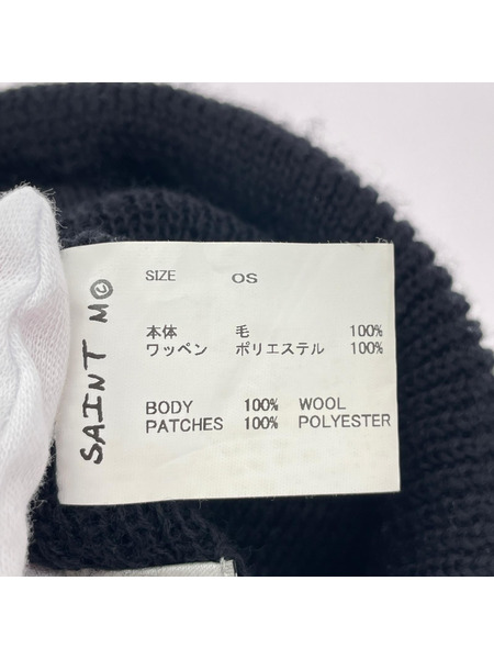 SAINT MICHAEL ニットキャップ 24AW KNIT CAP 黒