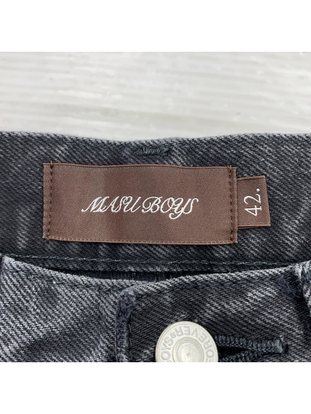 MASU デニム・ジーンズ MASU BOYS/MB BAGGY JEANS USED/黒系/裾上ゲ有/42