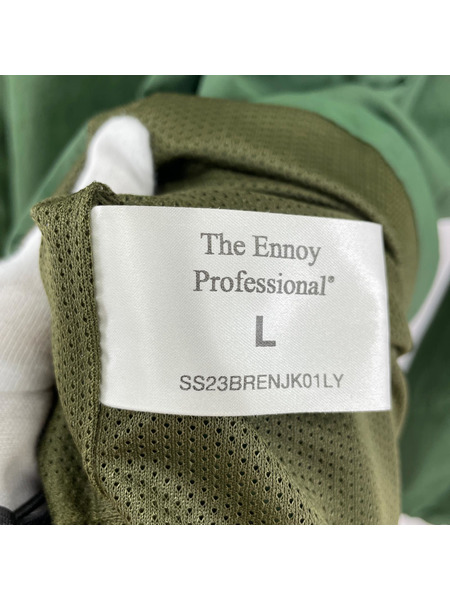 ennoy 23SS ×スタイリスト私物 ジップアップ ナイロンジャケット グリーン-L