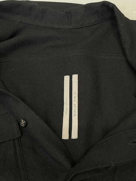 Rick Owens 22AW STROBE期 FIELD SHIRT BLACK 50 黒 RU02B2295