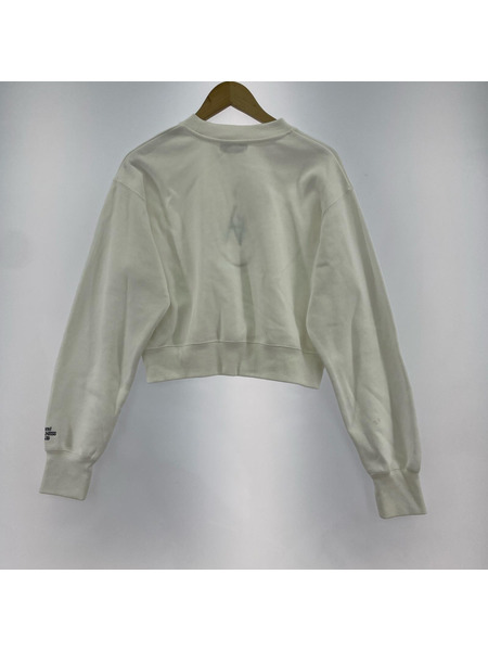 emmi スウェット・トレーナー 24SS ショート丈 ロゴスウェット 白