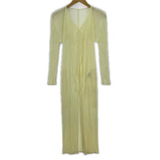 PLEATS PLEASE カーディガン ロングカーディガン アイボリー (2)