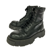 ZARA ブーツ トラックソールレースアップブーツ BLK 26.0cm