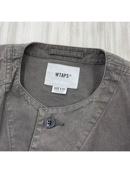 WTAPS ジャケット SCOUT LS SHIRT グレー (01)