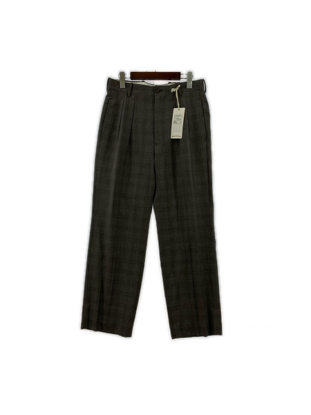 MAATEE&SONS 24AW 永遠SLACKS WOOLMATCHECK 1 グレー MT4303-0203B
