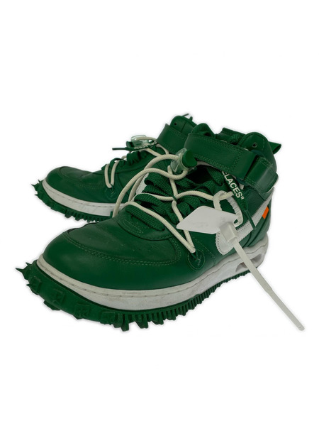 NIKE スニーカー OFF-WHITE AIR FORCE1 MID SP LTHR /緑/26.5