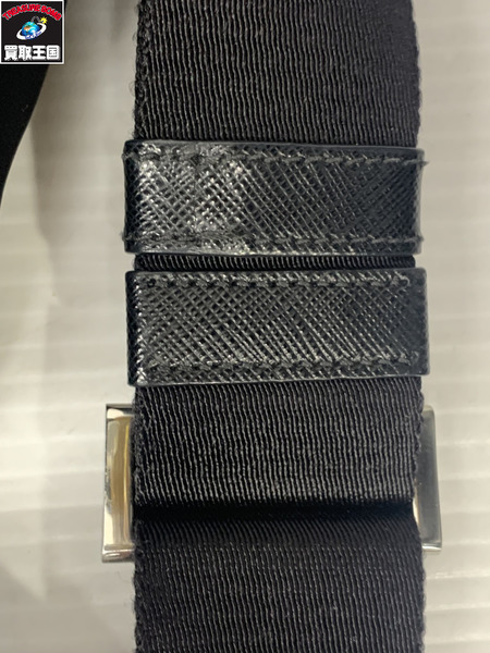 PRADA サフィアーノ TESSUTO  ショルダーバッグ 黒