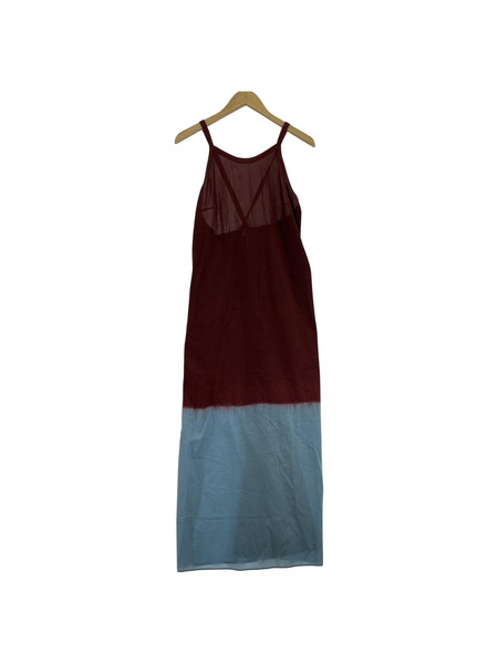 6 ROKU ノースリーブワンピース COTTON DOBBY DYE DRESS/切替