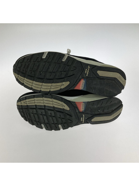 NEW BALANCE スニーカー 992 USA製 M992EB ローカットスニーカー 黒 (28cm)
