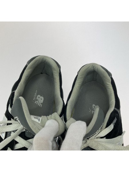 NEW BALANCE スニーカー 992 USA製 M992EB ローカットスニーカー 黒 (28cm)