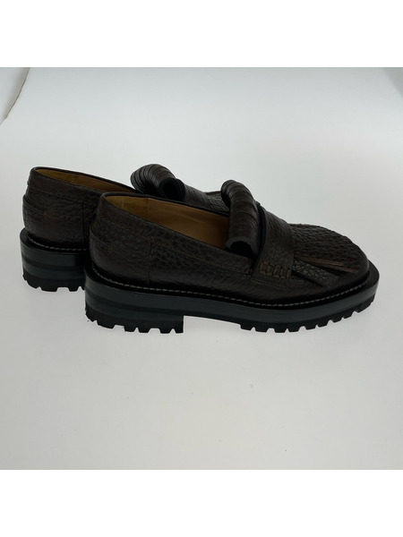 MARNI ローファー Leather Fringe Trim Accent Loafers (36)