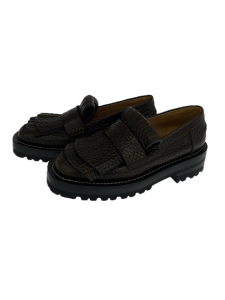 MARNI ローファー Leather Fringe Trim Accent Loafers (36)