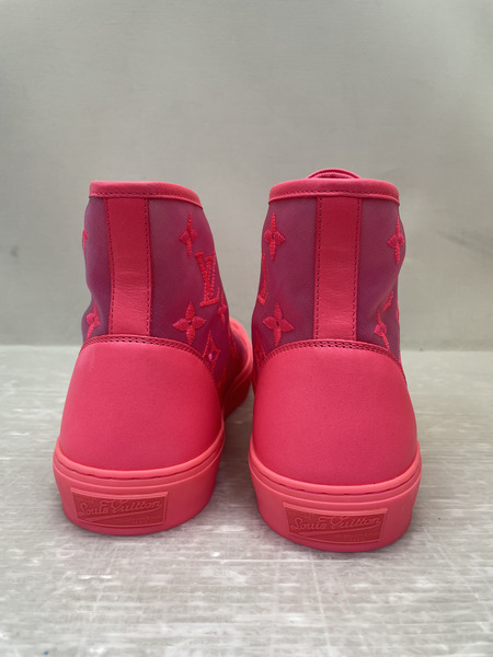 LOUIS VUITTON ランアウェイ モノグラム メッシュハイカットスニーカー 7 1/2 ピンク