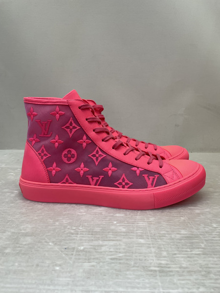 LOUIS VUITTON ランアウェイ モノグラム メッシュハイカットスニーカー 7 1/2 ピンク
