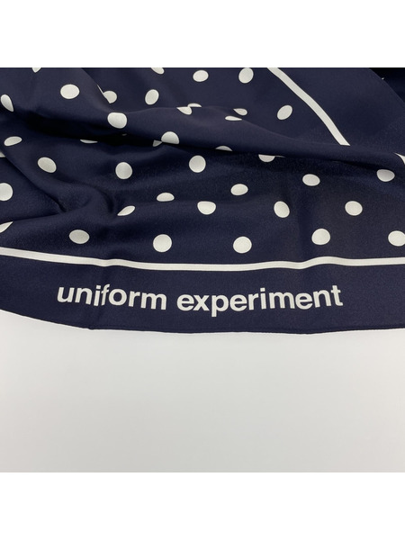 uniform experiment シルクスカーフ ネイビー