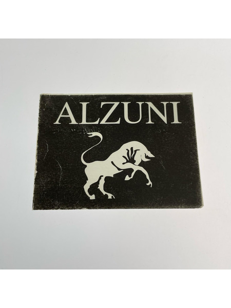 ALZUNI コンパクトウォレット 2ツ折リ カービング レザー 茶