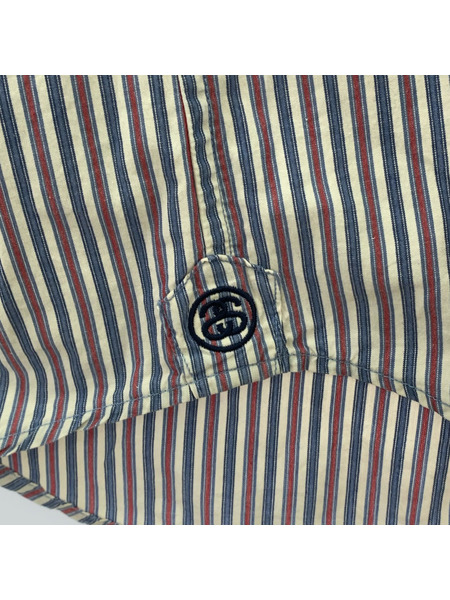 STUSSY 長袖シャツ Standard L/S Shirt DELUXE ストライプシャツ L