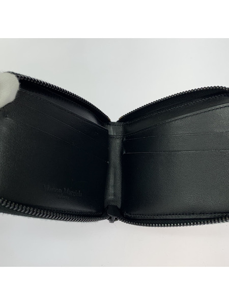 MAISON MARGIELA コンパクトウォレット シワ加工 二ツ折リ財布 ブラック