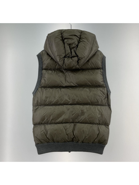 MONCLER ダウンベスト MAGLIONE TRICOT GILET グレー XXL｜商品