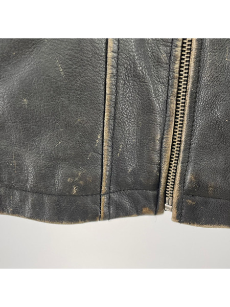 レザージャケット jackdaniels OLD NO.7 ブラック (XXL)