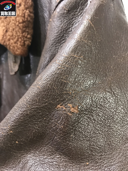 EASTMAN LEATHERCRAFT G-1 赤リブ TALONジップ レザーフライトジャケット 38　ﾘﾌﾞﾀﾞﾒｰｼﾞ