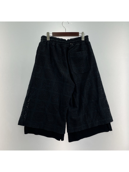 SASQUATCHfabrix. 23ss LION LACE REVERSIBLE SHORTS  ブラック