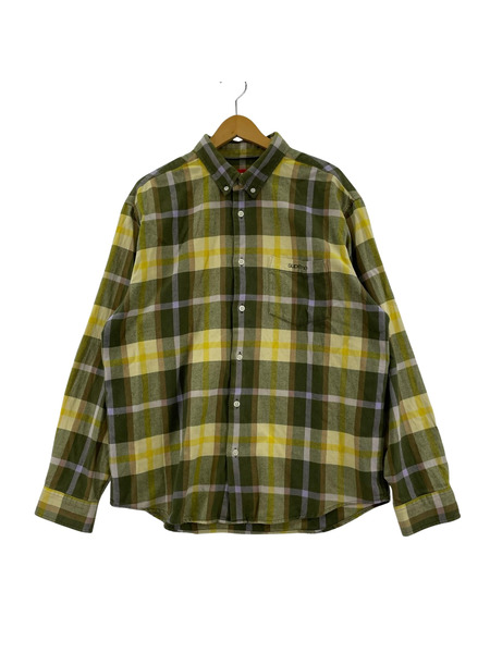 Supreme 23AW Plaid Flannel Shirt M グリーン系