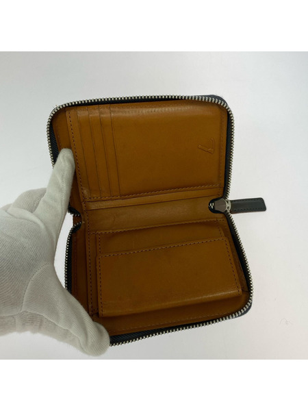 土屋鞄 コンパクトウォレット ラウンドジップ コンパクトウォレット グレー