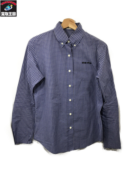 レディースラグ衣料 miumiu/チェックシャツ/青/38