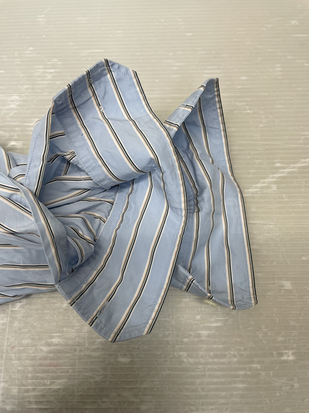 BALENCIAGA 18ss ニュースウィング バックロゴストライプシャツ 34 520497 TBM02