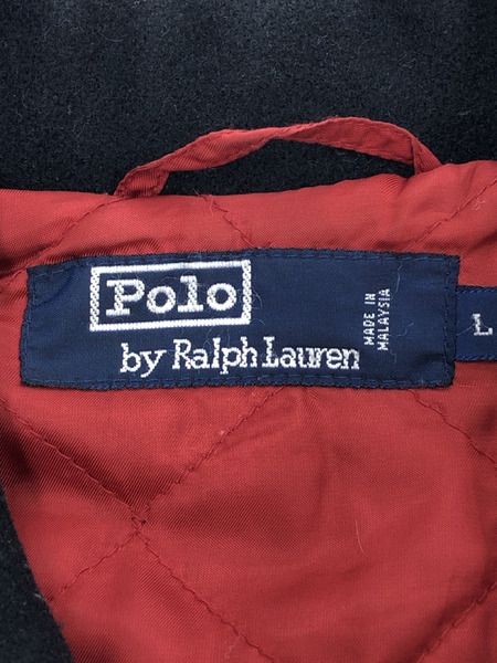 POLO RALPH LAUREN 90s BASKET BALL レザースタジャン(L)[値下]