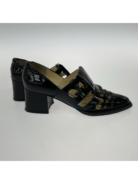 UN3D. PUNCHING MANNISH SHOES エナメルシューズ 37 ブラック