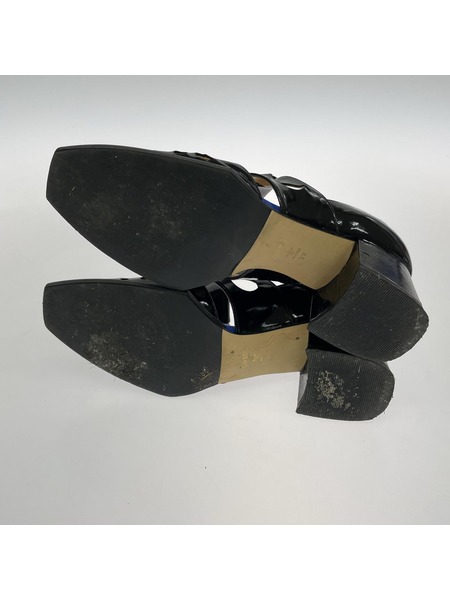 UN3D. PUNCHING MANNISH SHOES エナメルシューズ 37 ブラック