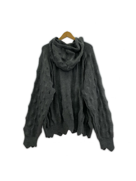 パーカー(ジップアップ) MADFRENZY SPIKED ZIP UP HOODIE  グレー