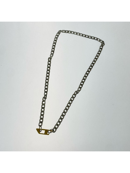 DIESEL ネックレス ロゴネックレス  SLV×GLD