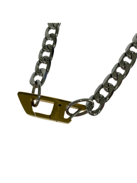 DIESEL ネックレス ロゴネックレス  SLV×GLD