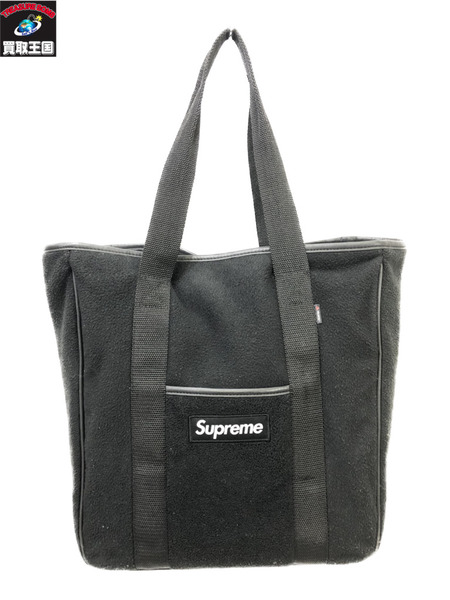 supreme polartec tote bag black トート ブラック-