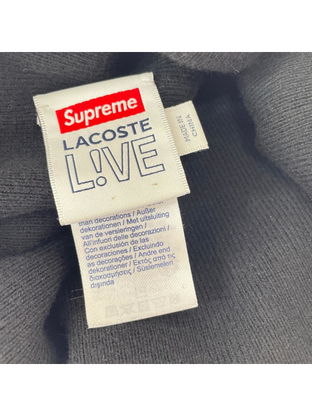 Supreme ニットキャップ ×LACOSTE L!VE 19AW 黒