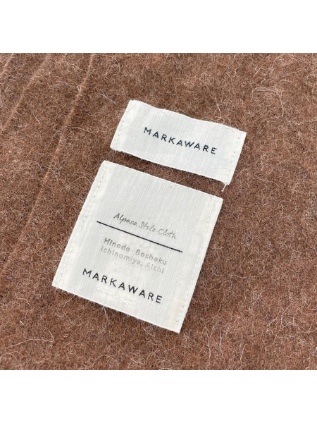 markaware ソノ他 マフラー 茶 アルパカ
