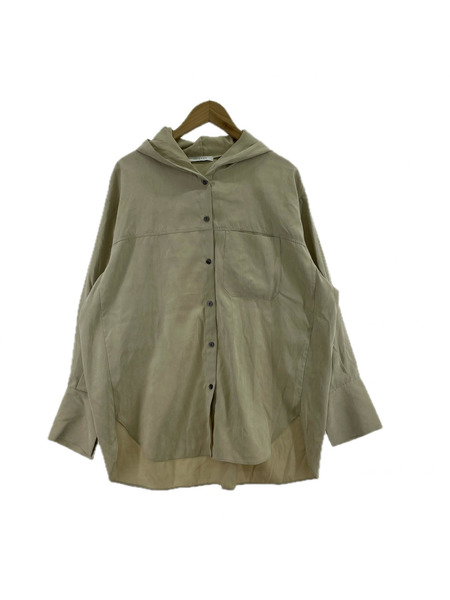 長袖シャツ CHIGNON フェイクスウェードフーディーシャツ[値下]