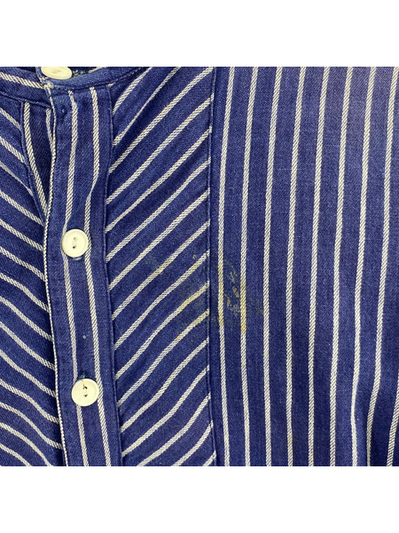 OLD・VINTAGE 長袖シャツ フィッシャーマンシャツ/バンドカラー