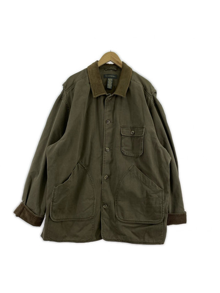 Banana Republic ジャケット 90s 襟レザー ハンティングジャケット 茶 L